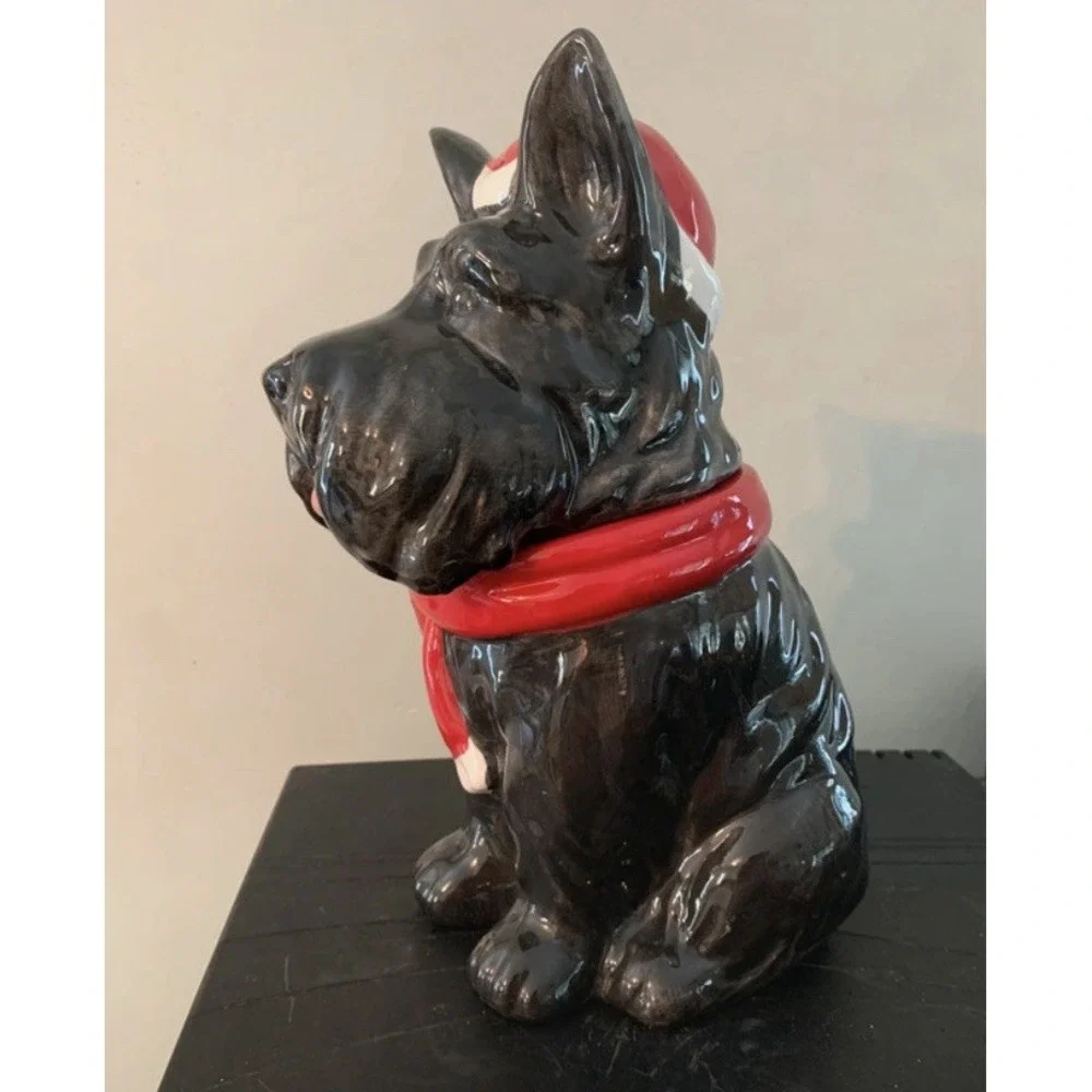 Scottish Terrier Dog Christmas Cookie Jar